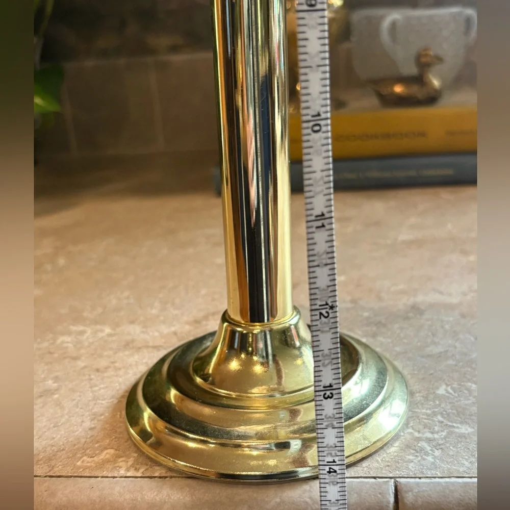 Vintage Partylite Table Lamp - Clear Glass & Gold approx 14” length - Picture 7 of 8